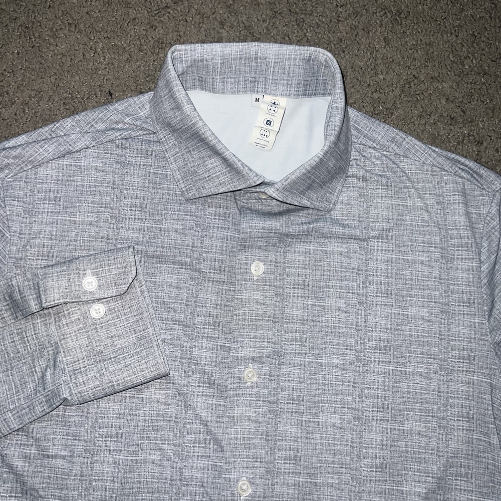 State & Liberty The Rolo Shirt Men's M Wicking Stretch Athletic Fit Gray